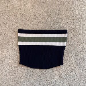Edikted Navy and White Striped Top